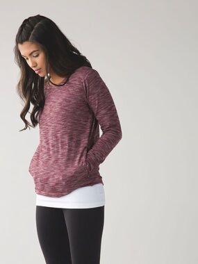 Lululemon &go City Pullover | Heathered Bordeaux Drama | Size 6